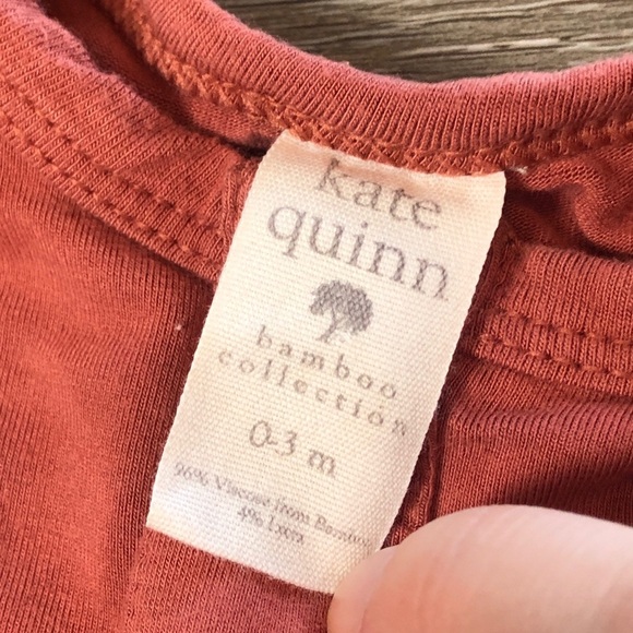 Kate Quinn Baby Bamboo Collection Unisex Kids Orange Long Sleeve Size 0-3 Months - Picture 8 of 9